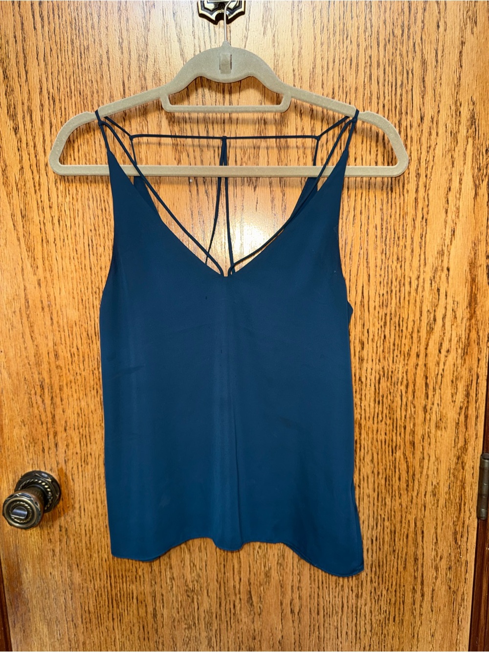 Topshop Emerald Double-Strap V-Neck Cami Tank